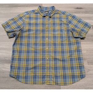 5.11 Tactical Men's Green Blue Plaid Gunther Snap Button Shirt Size 2XL